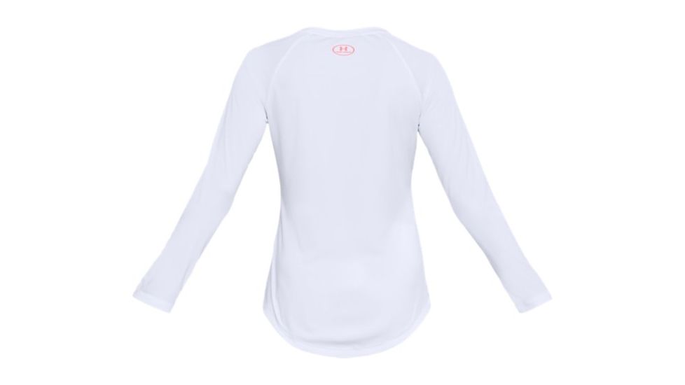 Under Armour Fish Hunter Tech Long Sleeve, White/BRILLIANCE/Moroccan Blue AFS/Deprecated, SM, 1290534-101-SM