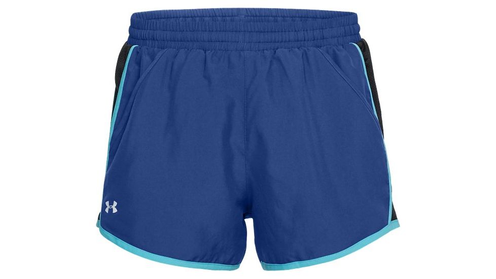Under Armour Fly By Short - Women's, Formation Blue/Black/Reflective, Small, 1297125-574-SM