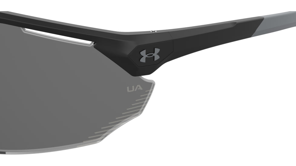 Under Armour Force 2 Sunglasses with Matte Black Frame and Grey Lens, Medium, UA0011S 003-KA