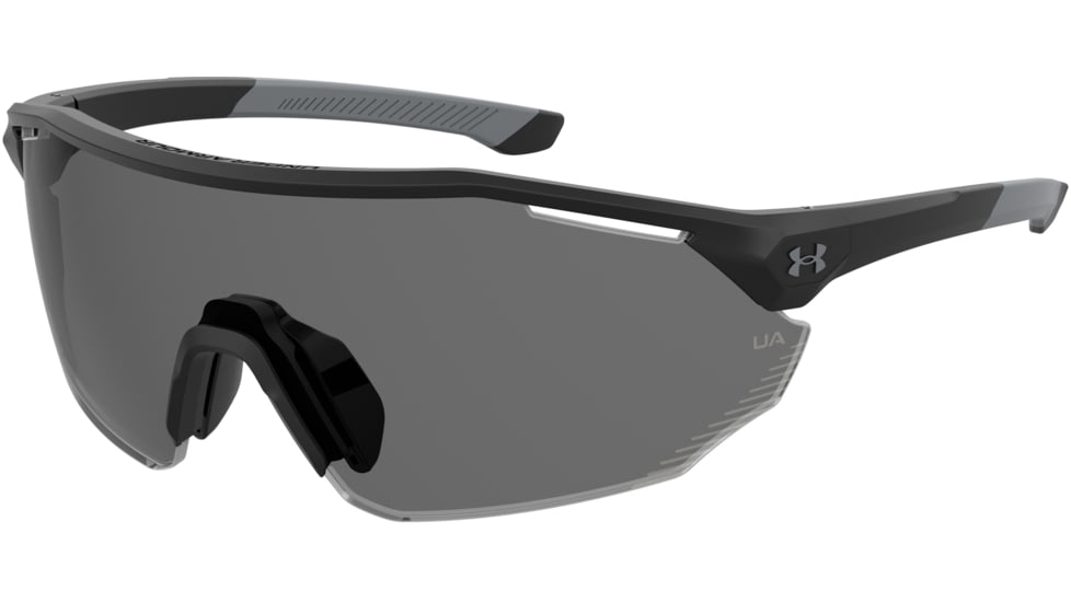 Under Armour Force 2 Sunglasses with Matte Black Frame and Grey Lens, Medium, UA0011S 003-KA