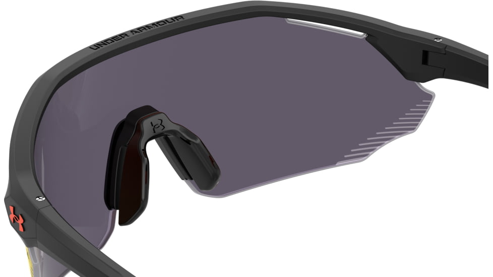 Under Armour Force 2 Sunglasses with Matte Black/Grey Frame and Orange Mirror Lens, Medium, UA0011S RC2-50