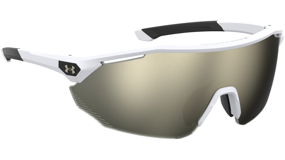 Under Armour Force 2 Sunglasses with Shiny Halo Grey Frame and Ivory Mirror Lens, Medium, UA0011S KB7-UE