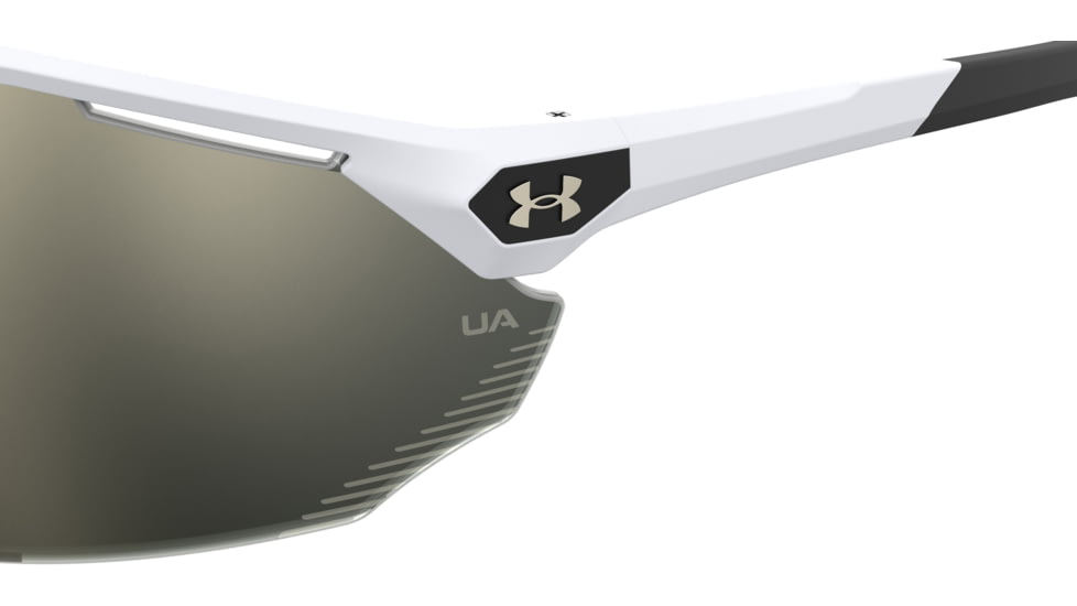 Under Armour Force 2 Sunglasses with Shiny Halo Grey Frame and Ivory Mirror Lens, Medium, UA0011S KB7-UE