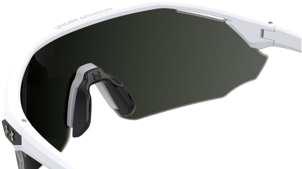 Under Armour Force 2 Sunglasses with Shiny Halo Grey Frame and Ivory Mirror Lens, Medium, UA0011S KB7-UE
