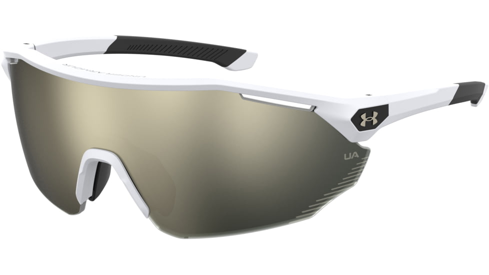 Under Armour Force 2 Sunglasses with Shiny Halo Grey Frame and Ivory Mirror Lens, Medium, UA0011S KB7-UE