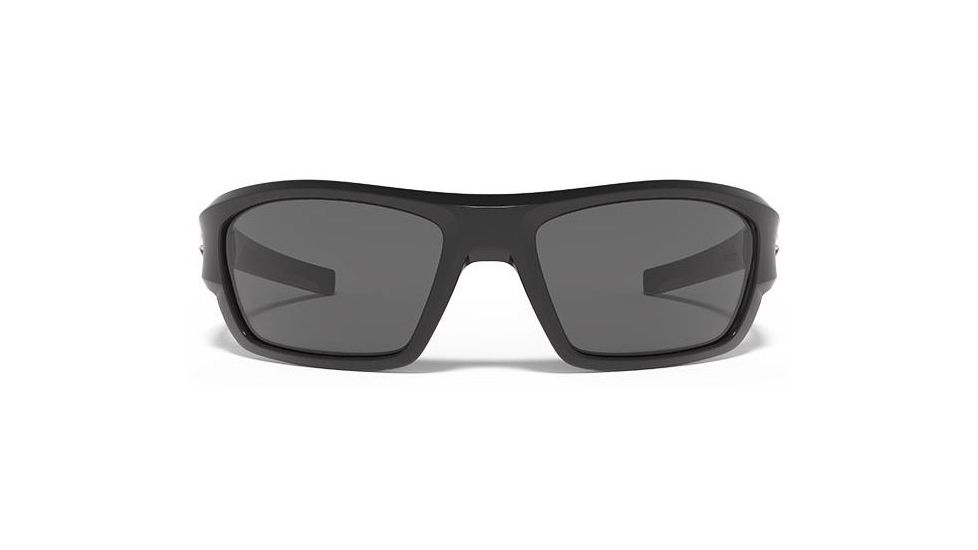 Under Armour Force Sunglasses, Shiny Black/Charcoal Frame, Gray Lens U8600086-000900