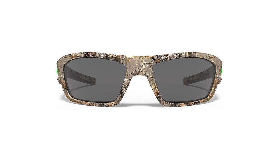 Under Armour Force Sunglasses, Satin Real Tree/Black Frame, Gray Lens U8630086-878700