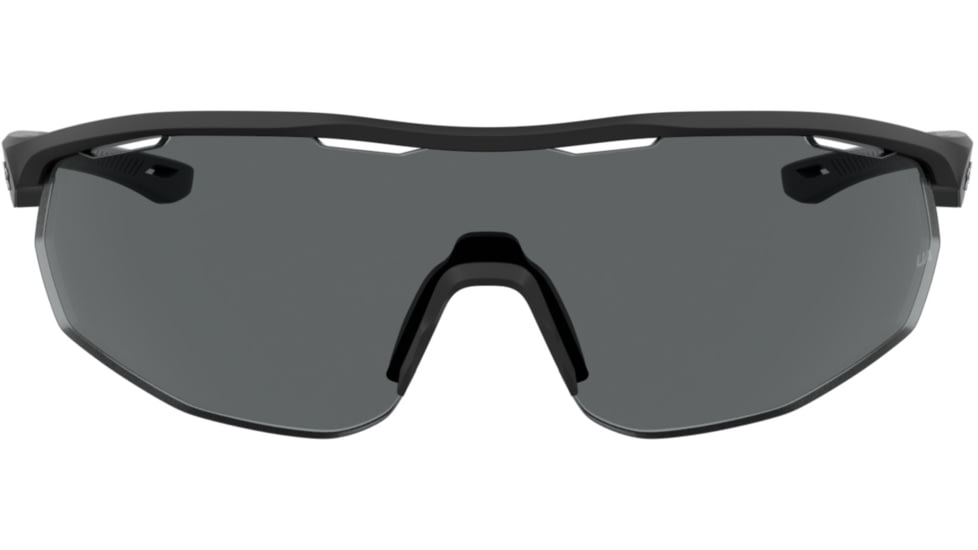 Under Armour Gametime Sunglasses with Matte Black Frame and Grey Lens, Medium, UA0003GS 003-KA