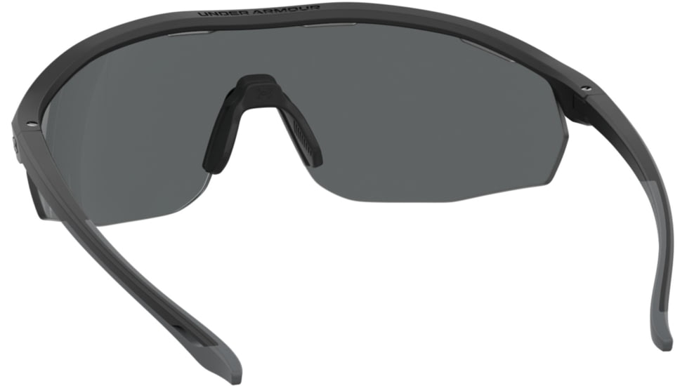 Under Armour Gametime Sunglasses with Matte Black Frame and Grey Lens, Medium, UA0003GS 003-KA