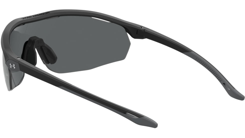 Under Armour Gametime Sunglasses with Matte Black Frame and Grey Lens, Medium, UA0003GS 003-KA