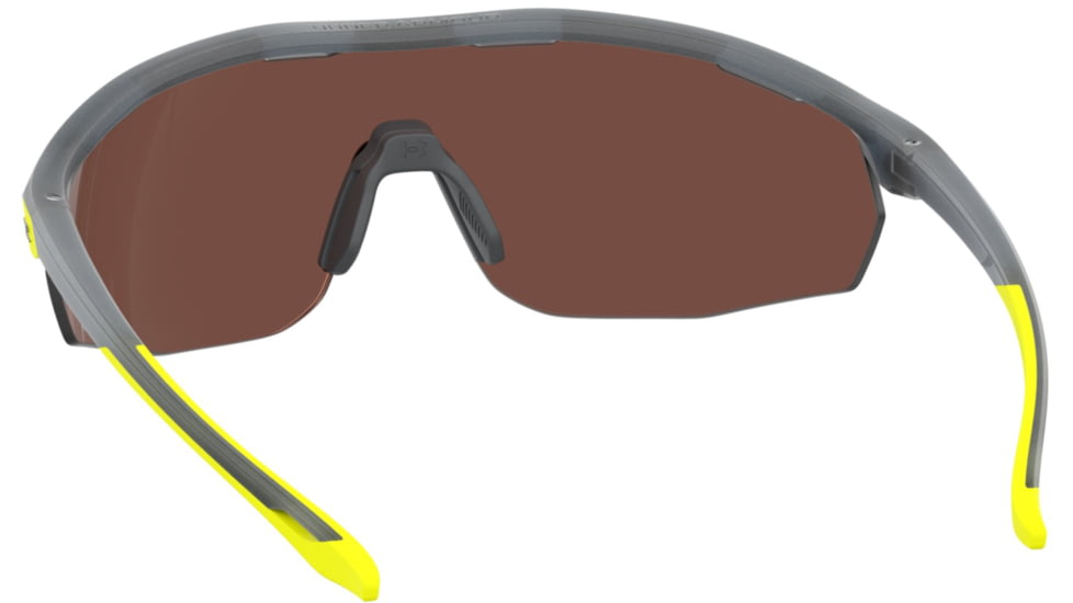 Under Armour Gametime Sunglasses with Matte Opal Grey Frame and Brown Polarized/Hi-Contrast Lens, Medium, UA0003GS 0UV-6A