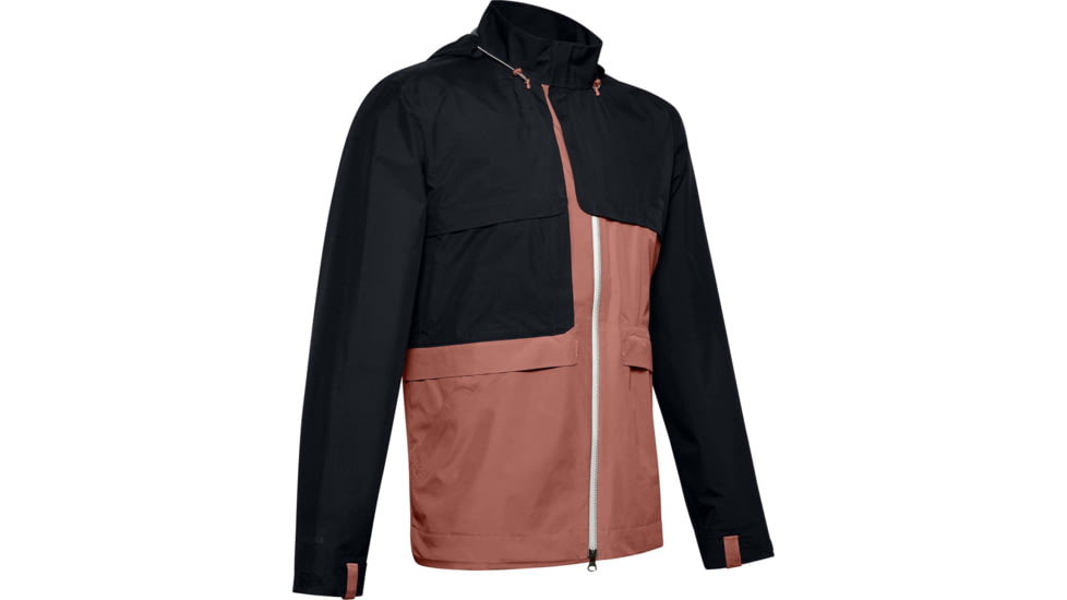 Under Armour GORE-TEX Paclite Rain Jacket - Mens, Black / Cedar Brown / Black, 13509480012X