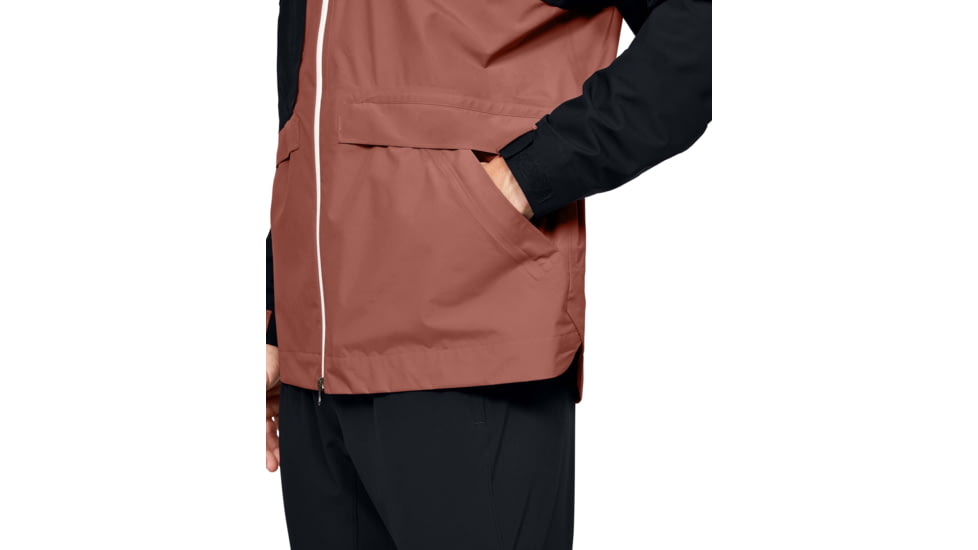 Under Armour GORE-TEX Paclite Rain Jacket - Mens, Black / Cedar Brown / Black, 13509480012X