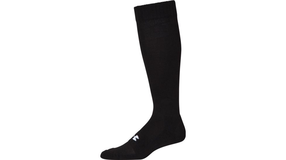 Under Armour Heatgear Boot Socks, Black, Large