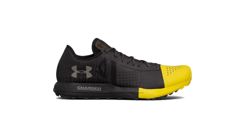 Under Armour Horizon KTV Trail Running Shoe - Men's-Black/Yellow/Graphite-Medium