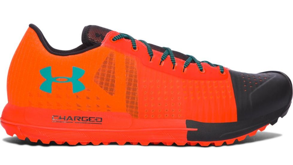 Under Armour Horizon KTV Trail Running Shoe - Men's-Phoenix Fire/Blk/Neptune-Medium-12.5