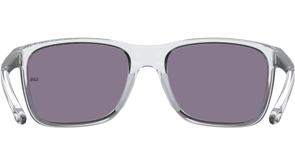 Under Armour Hustle JR Sunglasses with Crystal Clear Frame and Green Mirror Lens, Medium, UA7002S 900-Z9