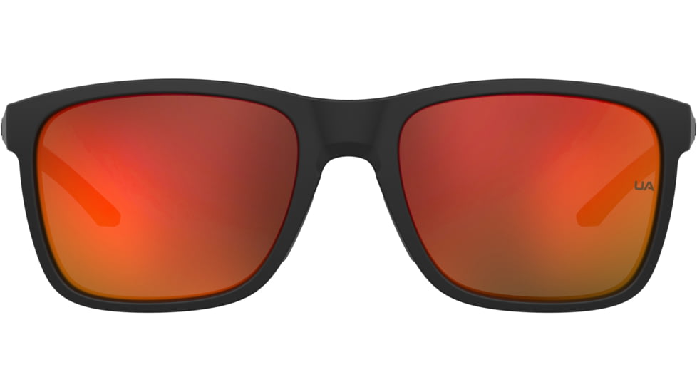 Under Armour Hustle JR Sunglasses with Matte Black Frame and Infrared Mirror Lens, Medium, UA7002S 003-UZ