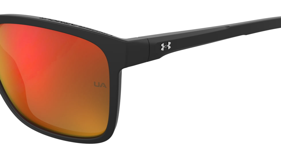 Under Armour Hustle JR Sunglasses with Matte Black Frame and Infrared Mirror Lens, Medium, UA7002S 003-UZ