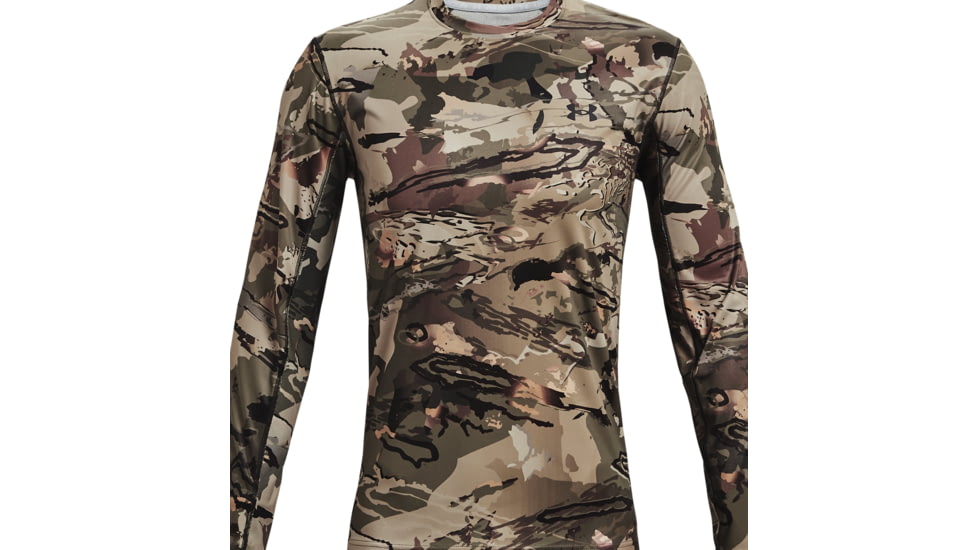 Under Armour Iso-Chill Brush Line Long Sleeve Shirt - Mens, UA Forest All Season Camo, Small, 1361308994SM