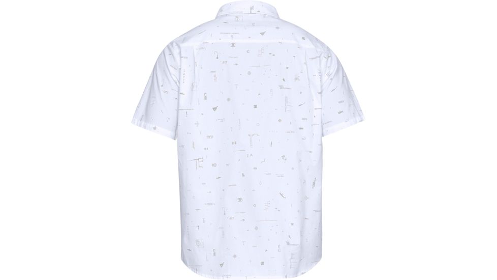 Under Armour Legacy Short Sleeve Woven Shirt - Mens, White/Elemental, Large, 1304641-103-LG