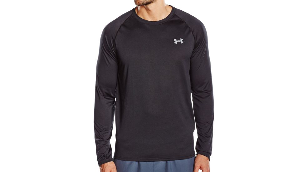 Under Armour Long Sleeve Tech Tee - Men's-Black/Steel-X-Large