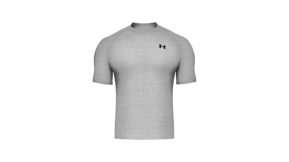 Under Armour Men's HeatGear UA Tech Shortsleeve T - Medium Heather Grey Color 1000382-080