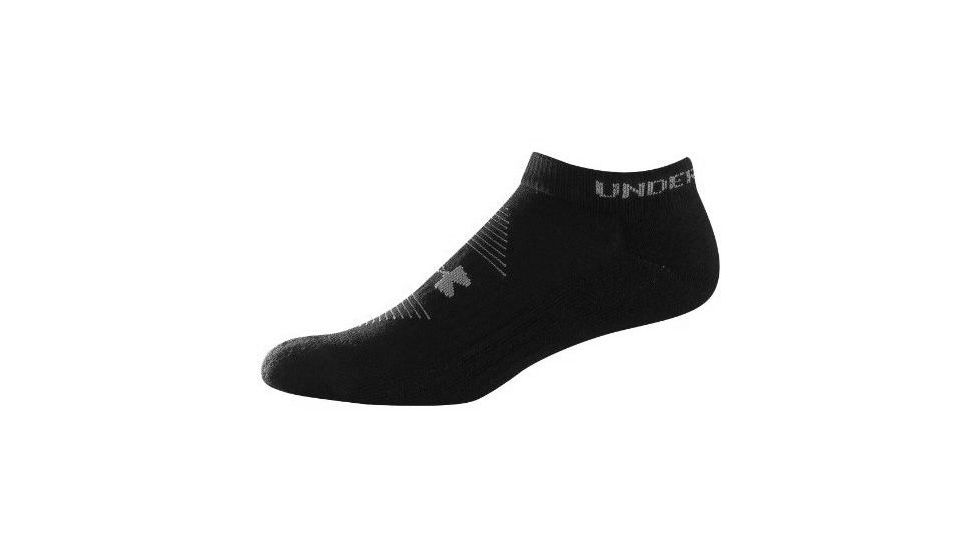 Under Armour Men's Resistor No Show Socks, Black, Extra Large Size, UA3607-BLK-XL