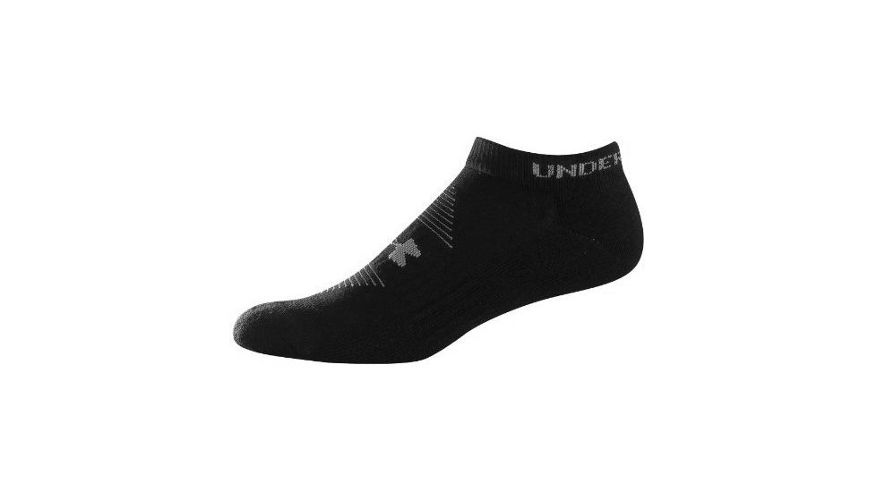 Under Armour Men's Resistor No Show Socks, Black, Medium Size, UA3607-BLK-MD 