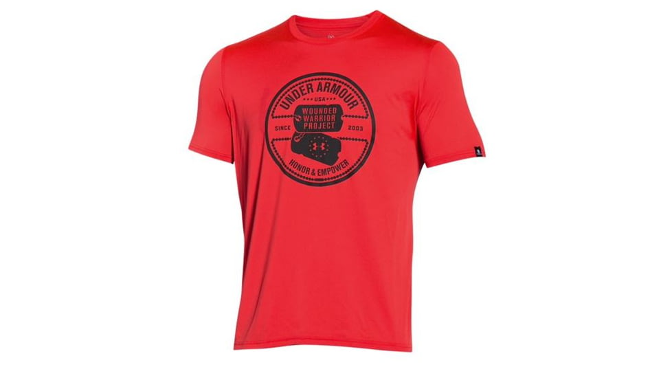 Under Armour Mens WWP Dog Tag Tactical Short Sleeve T-Shirt,Red,2XL 12718649842X