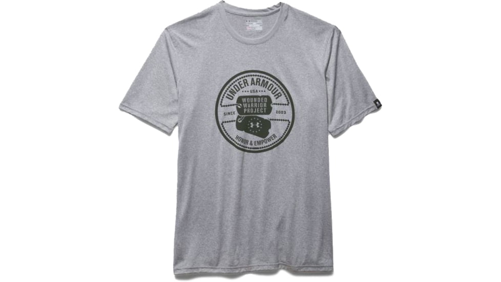 Under Armour Mens WWP Dog Tag Tactical Short Sleeve T-Shirt,True Gray Heather,2XL 12718640252X