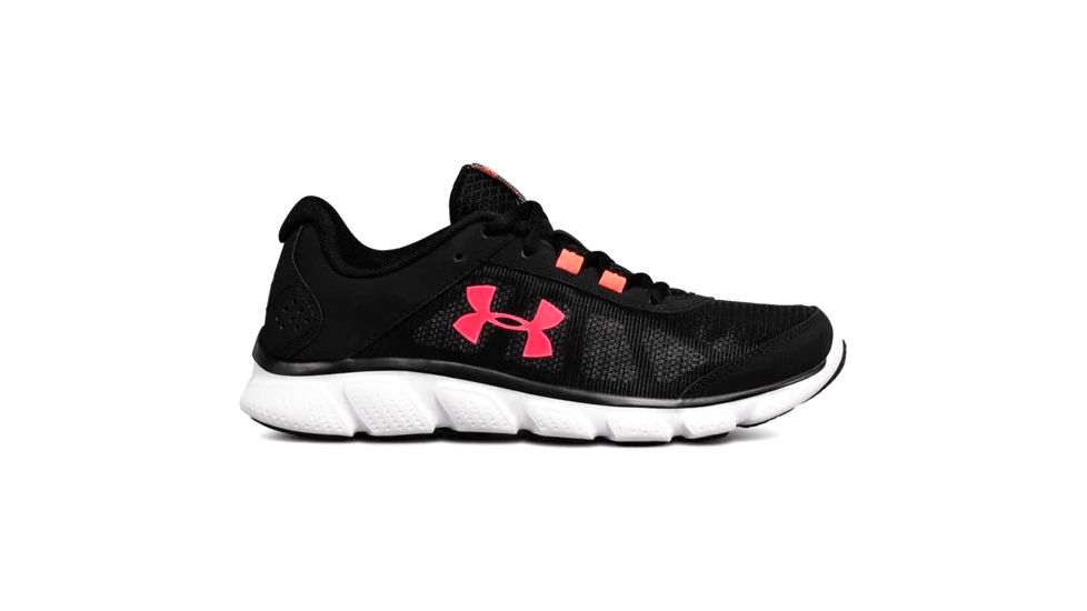 Under Armour Micro G Assert 7 Road Running Shoe Black/White/Neo Pulse 6.5 US 3020674-002-6.5