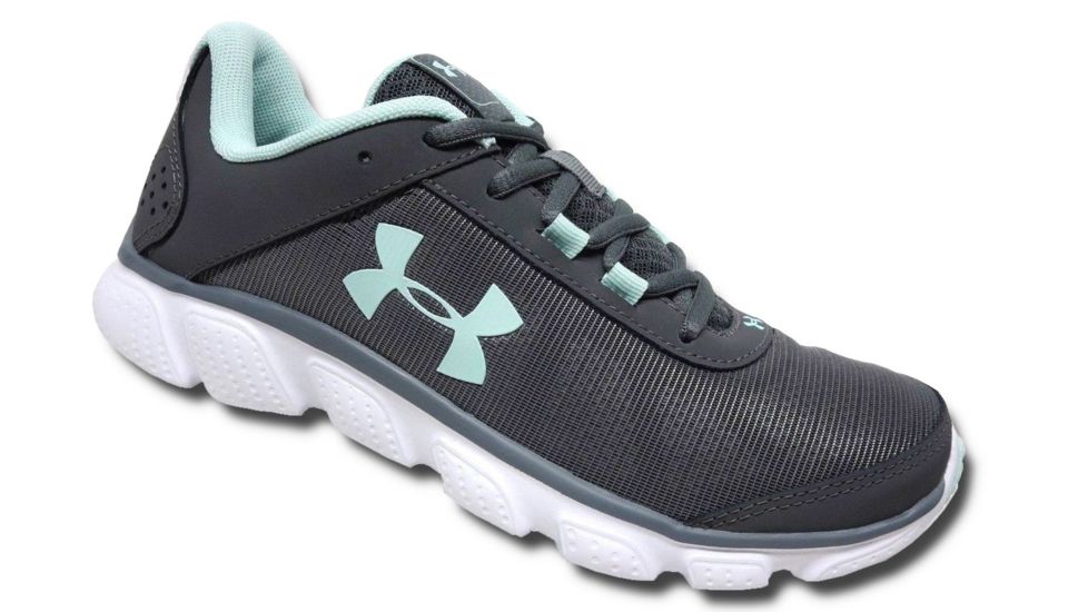 Under Armour Micro G Assert 7 Road Running Shoe Graphite/White/Refresh Mint 9 US 3020674-102-9