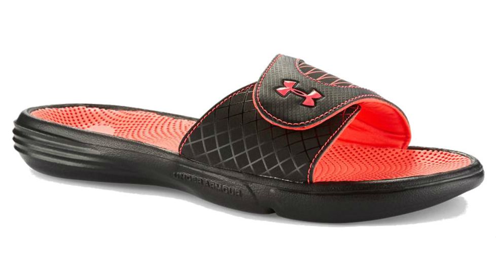 Under Armour Micro G EV Sandal - Womens-Black/Neo Pulse-Medium-10 US