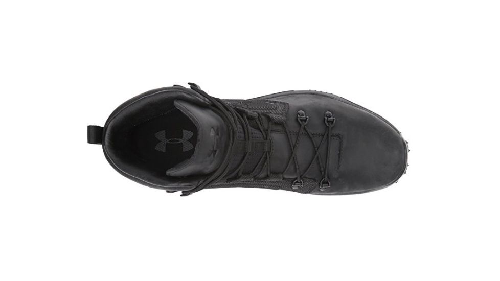 Under Armour Newell Ridge Mid GTX Leather Hiking Shoe - Men's-Black/Black/Black-Medium