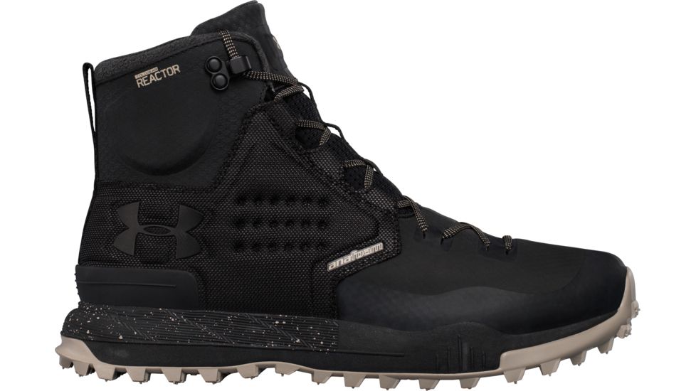 Under Armour Newell Ridge Mid Reactor Hiking Shoe - Men's-Black/Autumn Tan/Black-Medium-14
