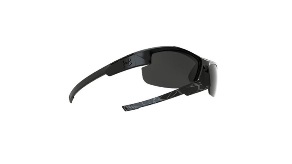 Under Armour Nitro L, Satin Black Frame w/Silver Print, Gray Lens, U8600048-6002