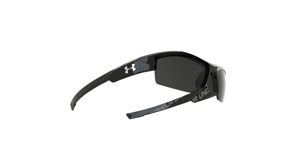 Under Armour Nitro, Shiny Black Frame w/Charcoal Rubber, Gray Lens, U8600047-6000