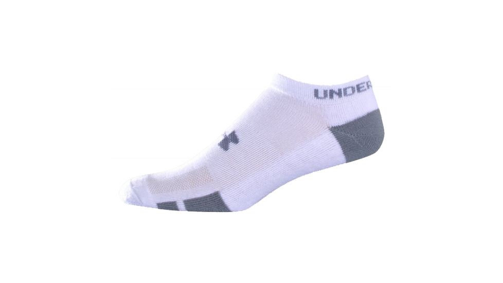 Under Armour White Resistor No Show Socks