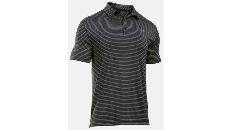 Under Armour Playoff Polo - Men's-Asphalt Heather/Steel-Medium