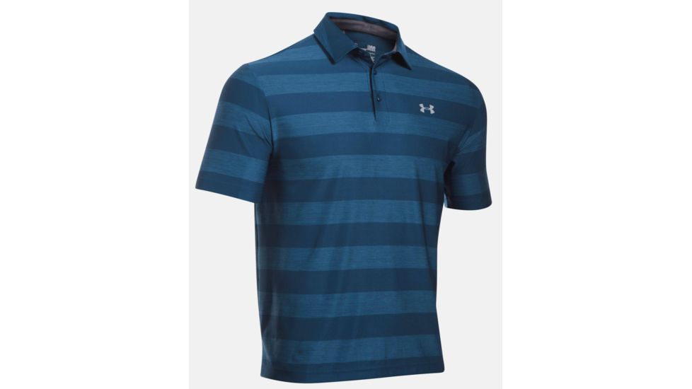 Under Armour Playoff Polo - Men's-Fire/Graphite-Large