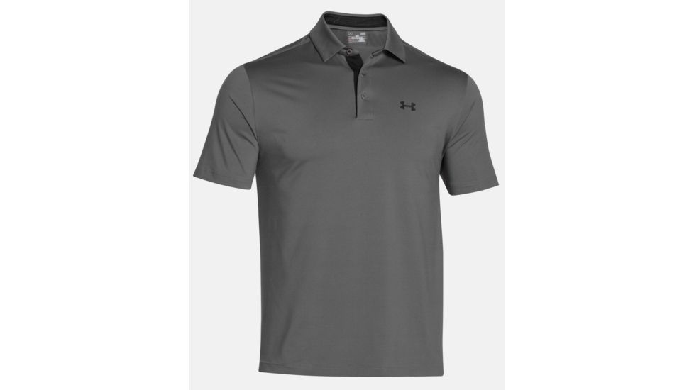Under Armour Playoff Polo - Men's-Graphite/Black-X-Large