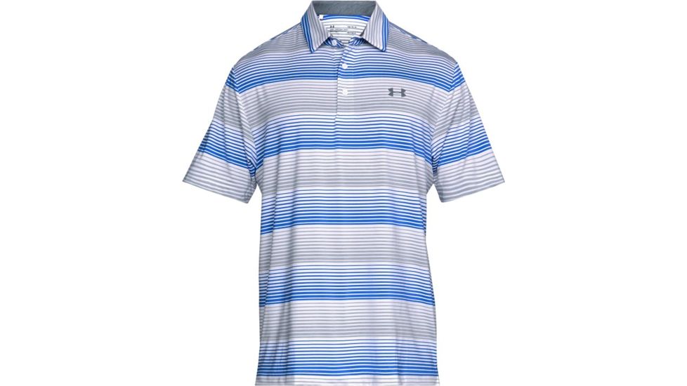 Under Armour Playoff Polo Shirt, White/OVERCAST GRAY/OVERCAST GRAY, SM, 1253479-120-SM
