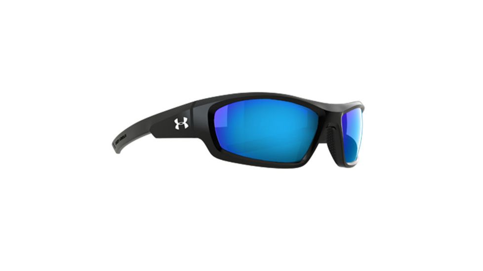 Under Armour Power, Satin Black Frame, Blue Mirror Polarized Lens, U8600026-010168