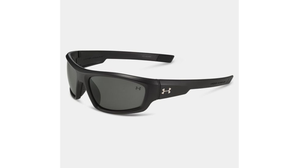 Under Armour Power, Wwp, Satin Black Frame w/Black Rubber, Gray Lens, U8631026-010100