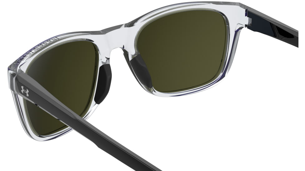 Under Armour Raid Sunglasses with Crystal-Black Temples Frame and Blue Mirror Lens, Medium, UA0013GS 900-Z0