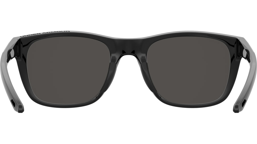 Under Armour Raid Sunglasses with Shiny Black Frame and Grey Polarized Lens, Medium, UA0013GS 807-M9