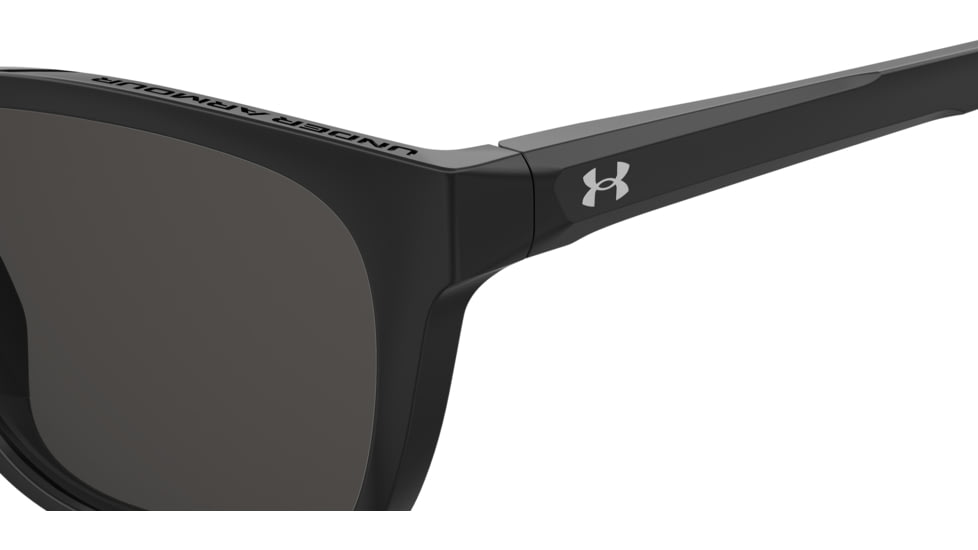 Under Armour Raid Sunglasses with Shiny Black Frame and Grey Polarized Lens, Medium, UA0013GS 807-M9