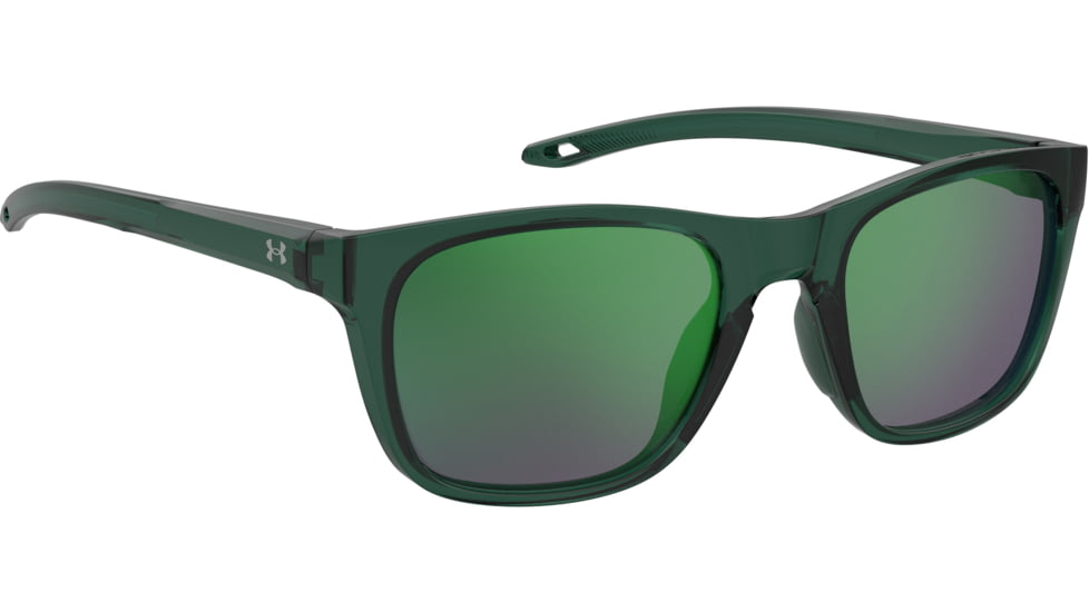 Under Armour Raid Sunglasses with Transparent Green/Grey Frame and Green Lens, Medium, UA0013GS 1ED-Z9