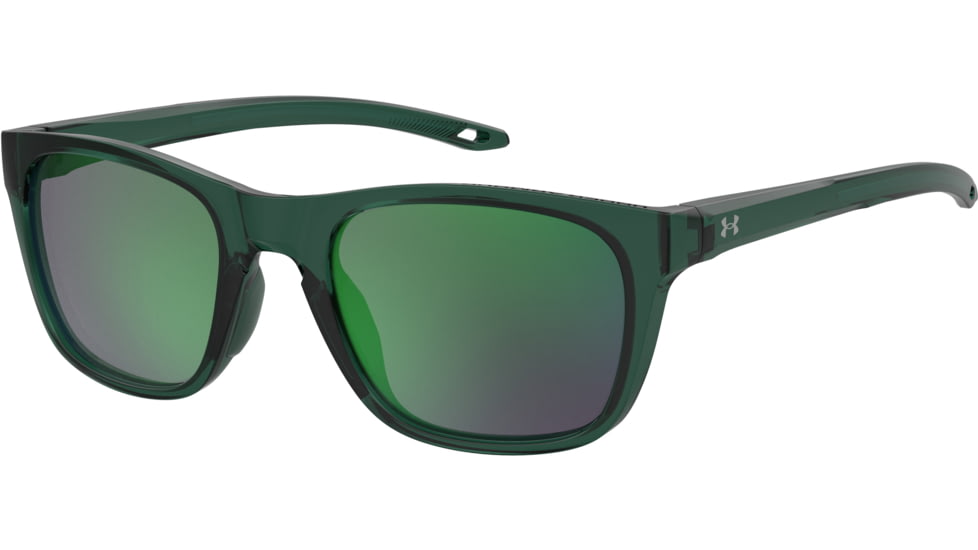 Under Armour Raid Sunglasses with Transparent Green/Grey Frame and Green Lens, Medium, UA0013GS 1ED-Z9